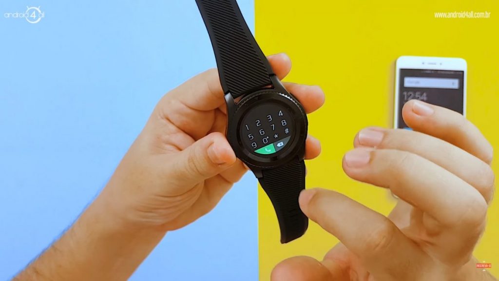 Discador do smartwatch para realizar ligações.