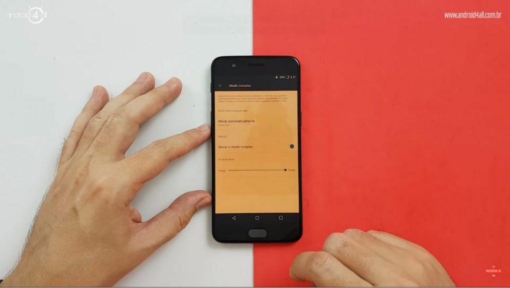 Modo noturno do OnePlus 5