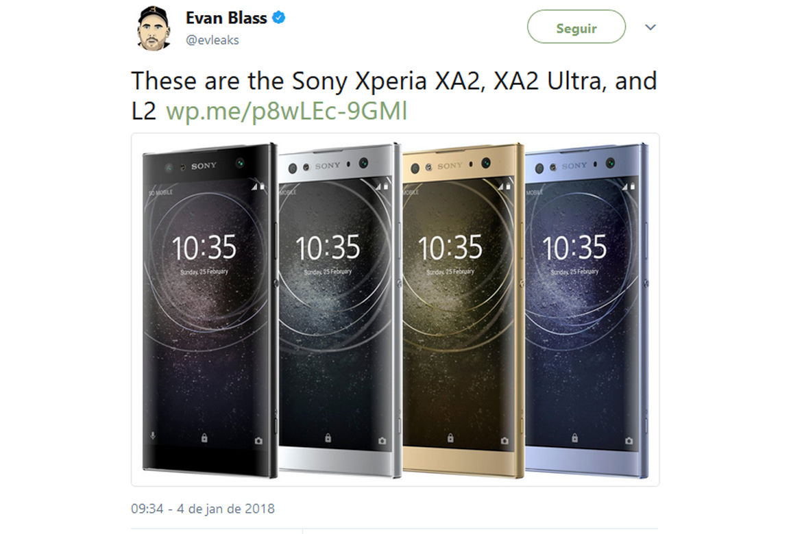 Vazamento dos novos Sony Xperia